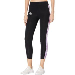 KAPPA Womens 222 BANDA BALDHILL LEGGINGS XS Skin Fit Ankle Logo Side Stripe